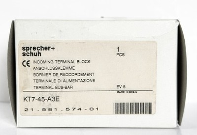 Sprecher Schuh Incoming Terminal Block, KT7-45-A3E
