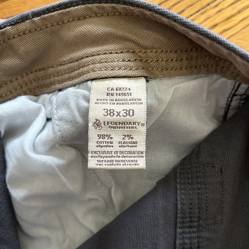 Legendary Outfitters Mens Work Pants Canvas Utility Gray 38x30 Workwear - Afbeelding 4 van 7