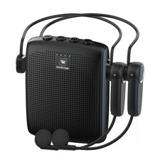 Mini Personal Wireless Voice Amplifier with 2 Bluetooth Microphones- 15W Rech...