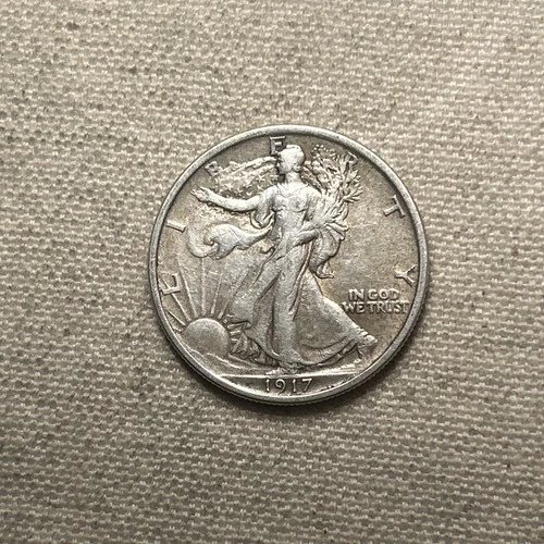 1917-P Walking Liberty Silver Half Dollar Extremely Fine XF+ ZM