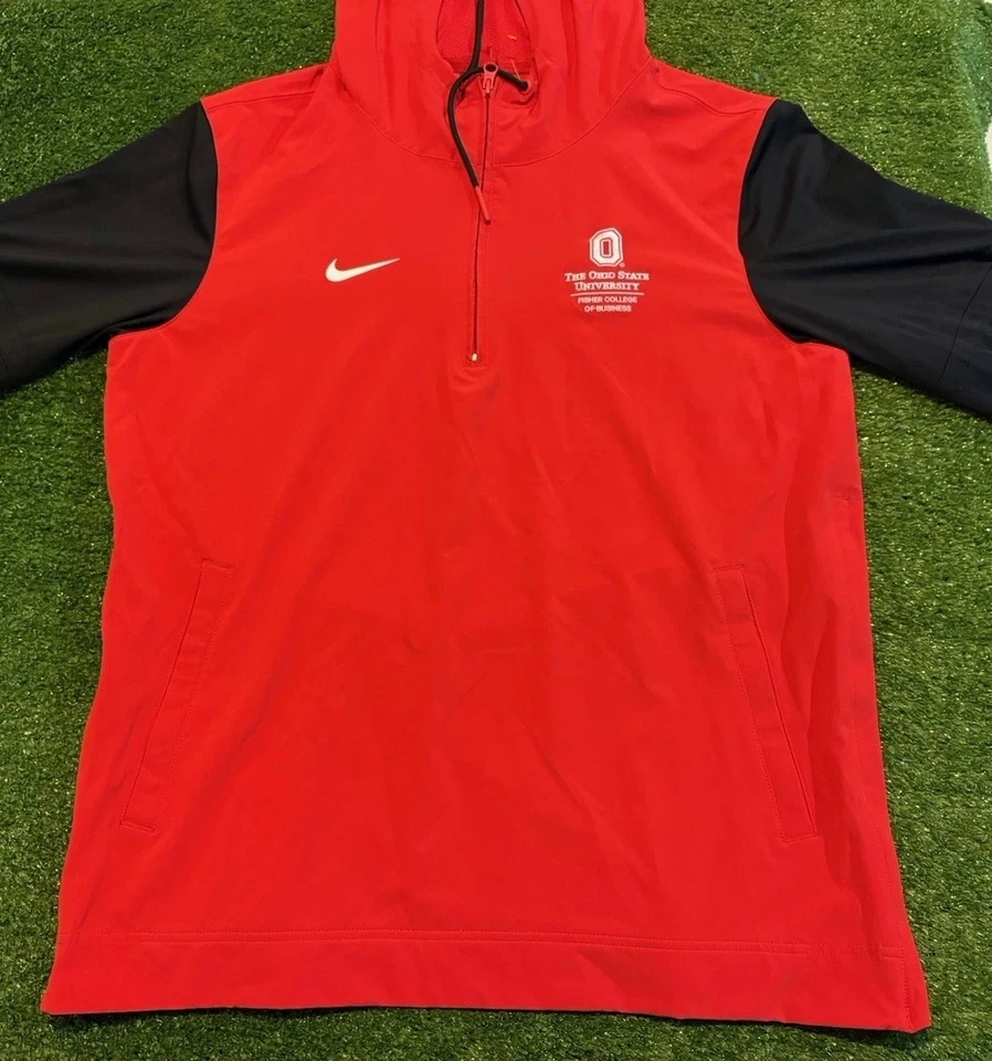 Ohio State Buckeyes Chaqueta Hombre Grande Rojo Negro Nike Ligero Negocios Spandex Foto 2 de 4
