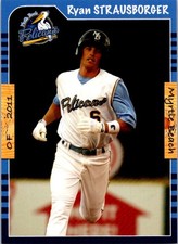 Ryan Strausborger 2011 Grandstand Myrtle Beach Pelicans #NNO