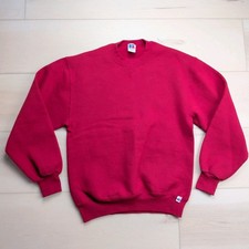 Vintage Russell Athletic Crewneck Sweatshirt Size Large Red Sweater Made In USA