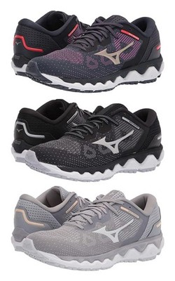 New Women's Mizuno Wave Horizon 5 Running Shoes Size 8 Black Gray Purple 411305
