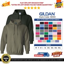 Gildan G185 Mens Long Sleeve Heavy Blend Pouch Pocket Pullover Hooded Sweatshirt