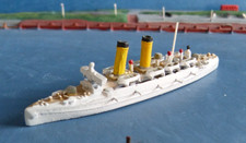 Modellino in metallo 1:1250 nave corazzata costiera sconosciuta colore bianco