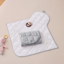 Baby Portable Changing Pad, Waterproof Wipeable Diaper Changing Mat with Ca...