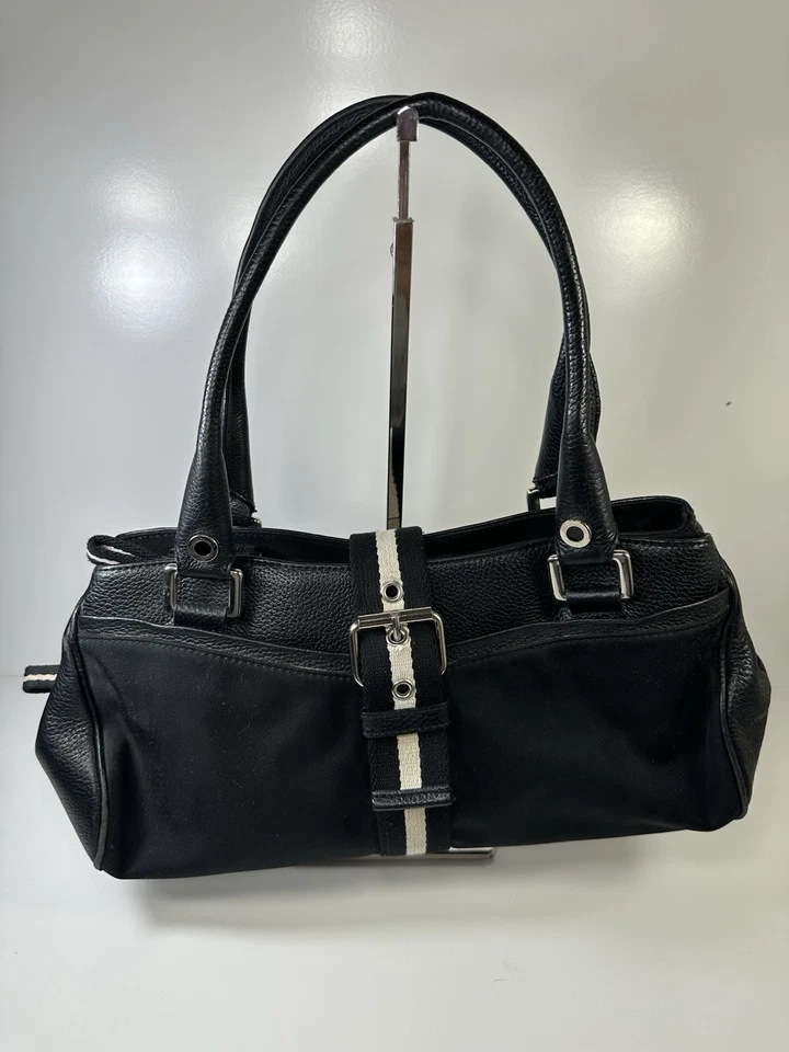 Bolso de hombro de cuero vintage años 90 Y2K Valerie Stevens años 2000 varios bolsillos Foto 3 de 4