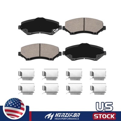 Ceramic Front Brake Pads Set w/Hardware Jeep/Dodge/Chrysler Minivans & SUVs