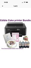 Canon TS705a Edible Printer with 4 Cartridges & Ink Refills Bundle, hardly used