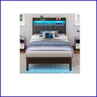 Heavy-Duty Twin Bed Frame with Noise-Free Design & Integrated Charging Station