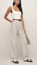 Reformation Mason Linen Trouser Pant - NWT size 0