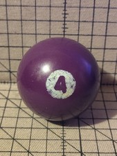 Vintage Aramith  4 Purple Solid Pool Ball Billiard 2 1/4  Replacement Belgium
