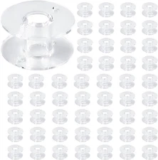 50 Pack Clear Plastic Sewing Machine Bobbins Class 15 Bobbins... 