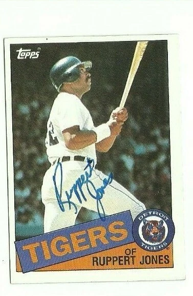 Ruppert Jones 1985 Topps signed auto autographed card Detroit Tigers