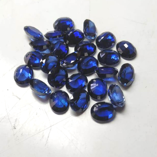 Blue Sapphire Oval Lab Created Corundum Faceted Synthetic Loose Gemstone AllSize - Picture 6 of 24