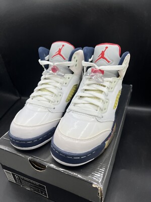 Air Jordan 5 Retro Olympic 2011 Size 5.5Y / 7 Women s (440888-103) NEW Defects