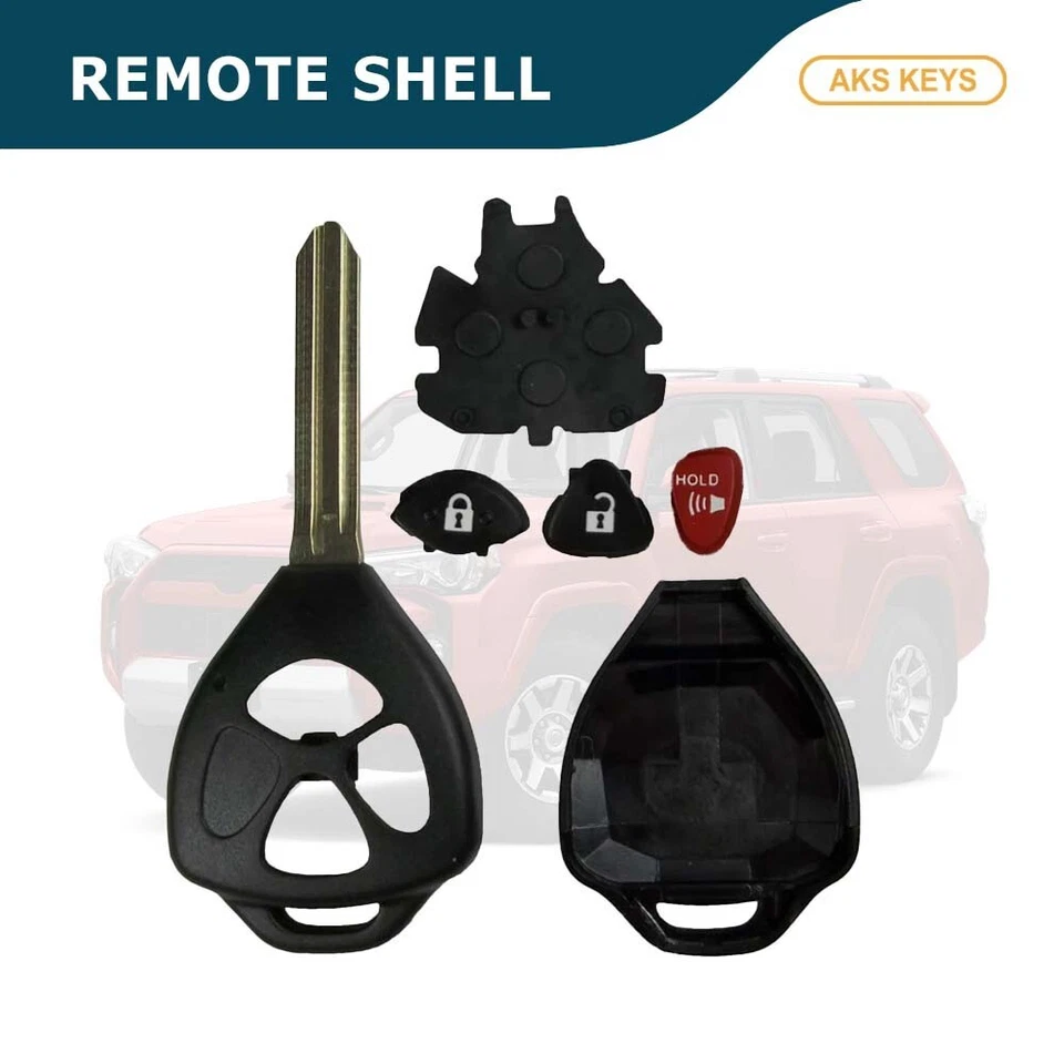 兼容丰田 4Runner 2010 2011 2012 2013 2014 年 2014 年汽车遥控钥匙链外壳 — 第 3/4 张图片