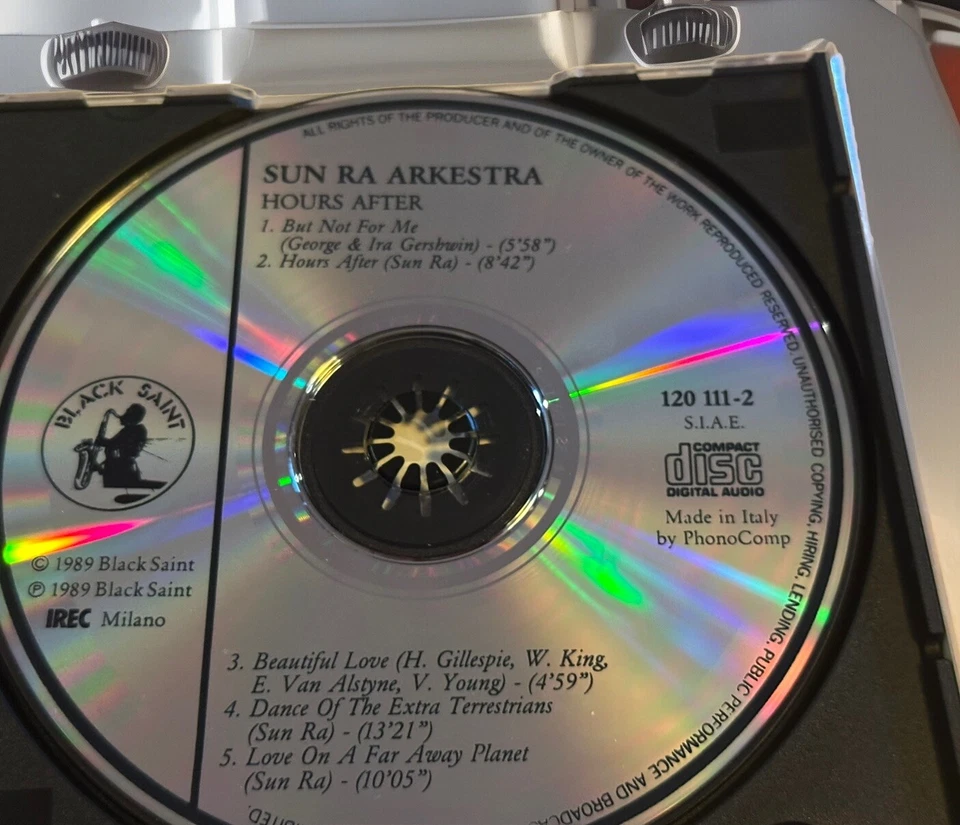 SUN RA ARKESTRA Hours After jazz CD (1989) Pat Patrick Carl LeBlanc Italy-only Foto 3 de 3