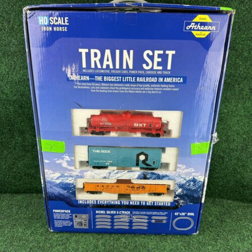 Athearn BNSF Iron Horse Train Set HO Scale Railway 45x36 5 Train Car Set - Picture 7 of 22