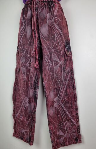 Pantalones S-5XL Stonewash Algodón Estampado de Combate Pantalones Hippy Festival Informal HT31 - Imagen 11 de 17