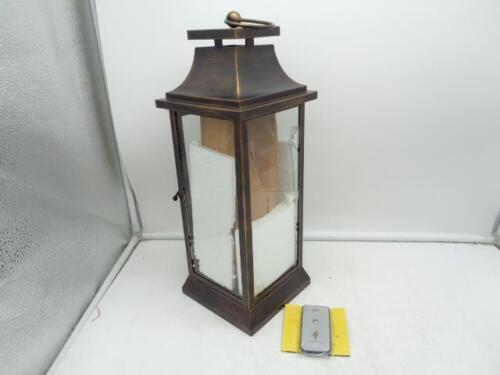 NEW Luminara 16" Heritage Bronze Lantern w/ Single Pillar Candle & Remote NOS - Picture 6 of 6