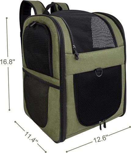 Haustier Rucksack Nylon Polyester 12kg Tragetasche für Hunde Katzen - Bild 4 von 11