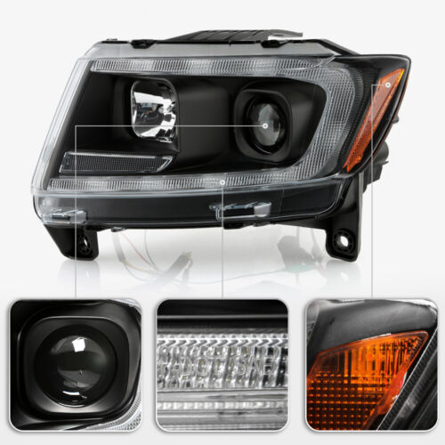 For 2011-2013 Jeep Grand Cherokee HID Type LED Switchback Projector Headlights - Bild 6 von 9