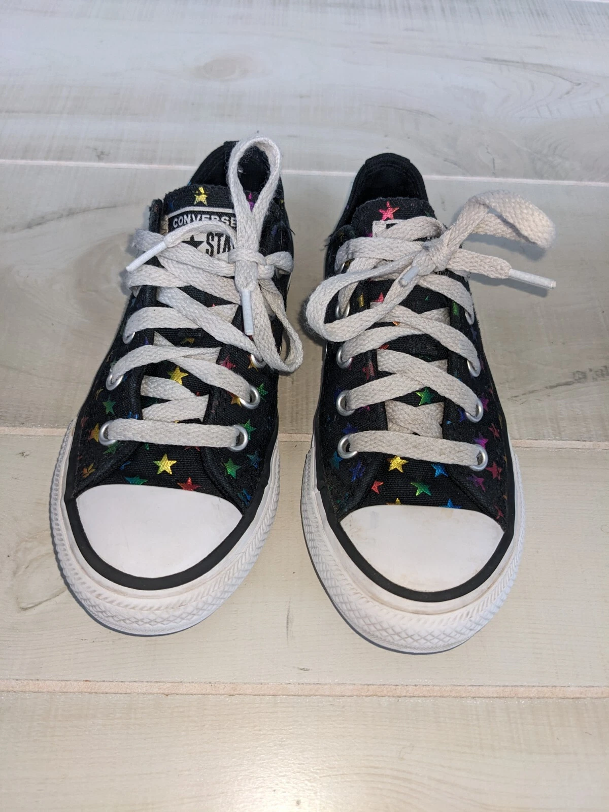 Converse Chuck Taylor All Star nero con sneakers basse Metallic Stars ragazze 12