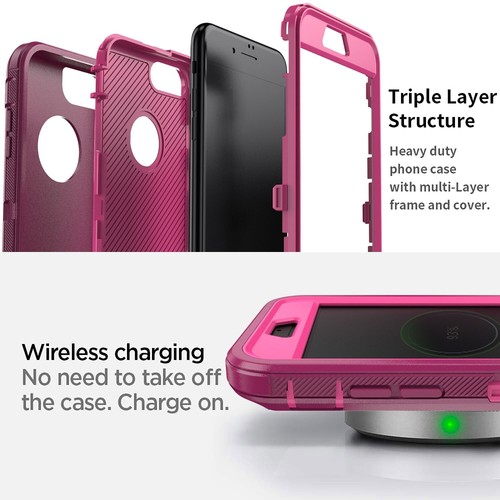 For Apple iPhone 6/6S Plus/7/8 Plus Case Heavy Duty Hybrid Rugged Phone Cover - Imagen 57 de 73
