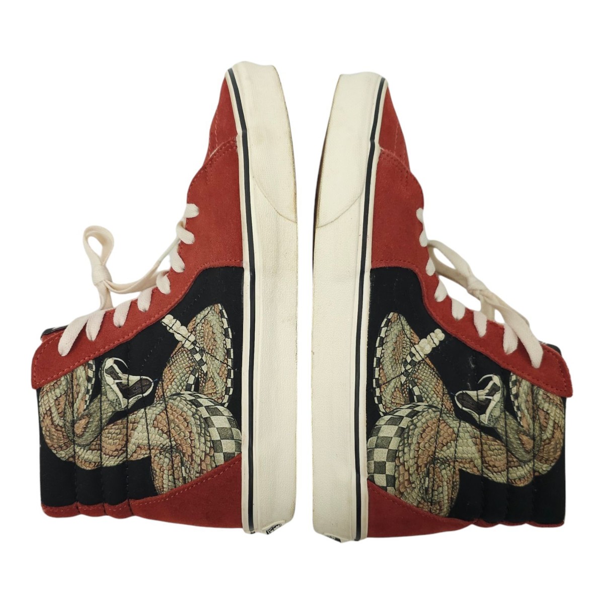Vans SK8-HI Desert Snake Checkerboard Chili Oil Suede Mens 9  display picture 2