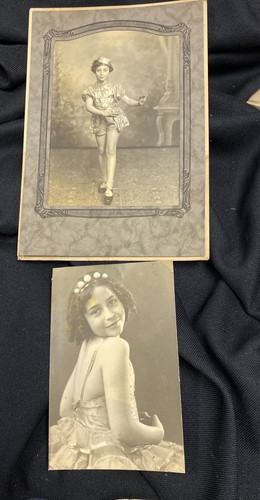 3 1930’s -40’s B&W 5x7” Girl in Tap Dancing Outfit Pose & Regular Photos Posing - Picture 2 of 9