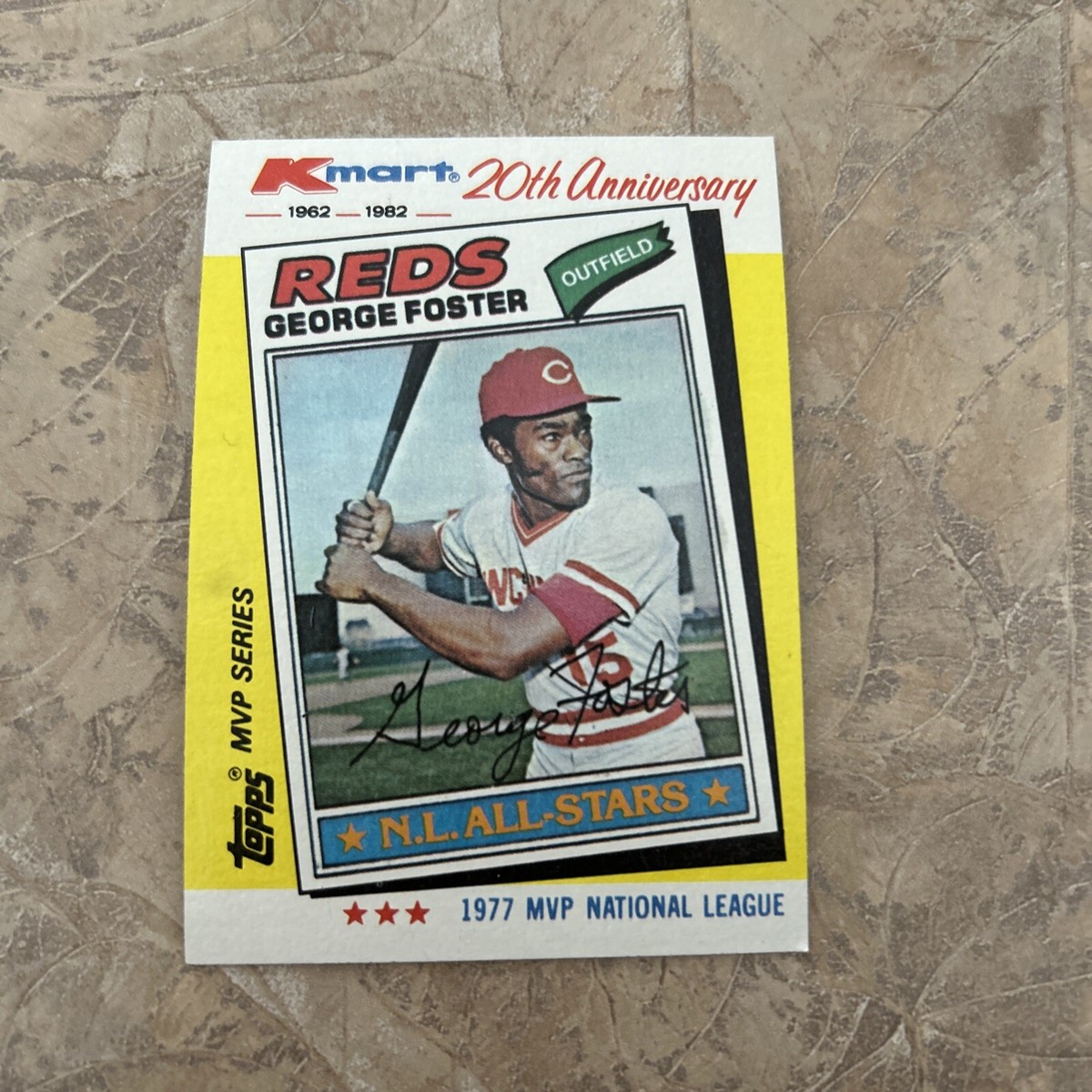 George Foster ~ Kmart 1962-1982 20th Anniversary Baseball ~ Reds