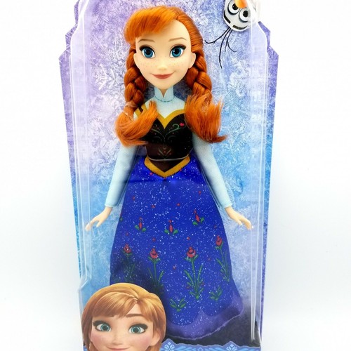 Disney Frozen Anna Doll 11" Figure Classic Blue Travel Dress 2015 Hasbro NEW - Picture 3 of 11