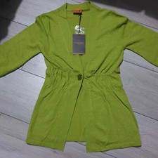 NEW, 100% Cashmere 1 Button Green Cardigan, S/M, petite, Michael Hall (London),
