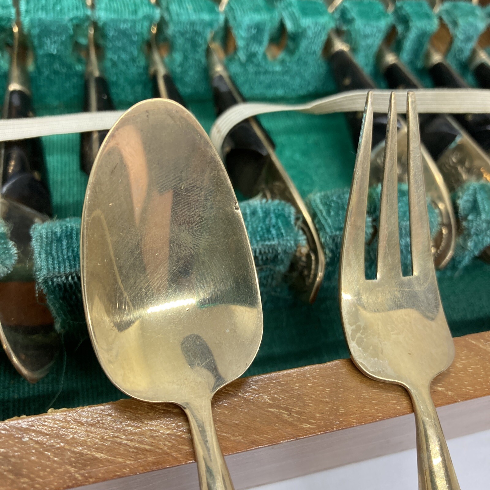 Vintage SIAM Bangkok Thailand 19 pcs Bronze Brass Silverware Utensil