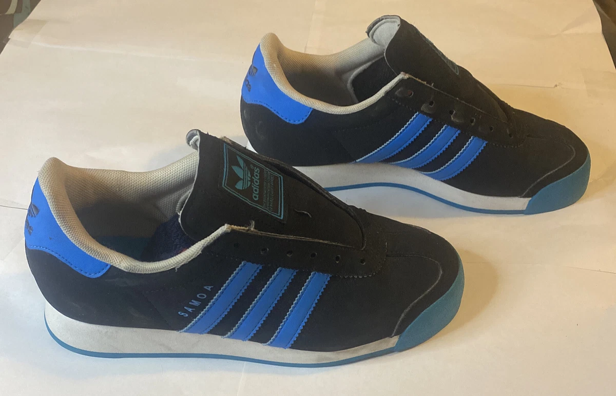 Size 5 adidas Samoa Retro Black Blue Needs Laces