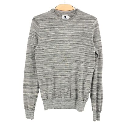 No Nationality NN07 Men's Barca Round Neck Gray Sweater Size S