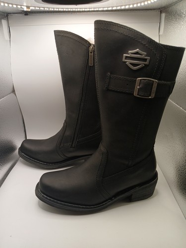 👢 Harley-Davidson Size 6.5 Black Noir Hannah Women's Boots 👢