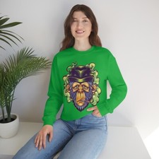 Sudadera Gas Monkey cuello redondo, sudadera fumeta, sudadera hierba