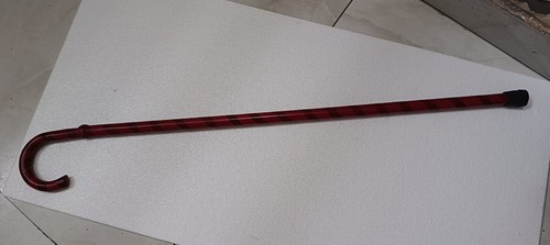 RED & WHITE COLOR BEAUTIFUL CANDY iRON MADE STYLISH WORKING WALKING STICK CANE - Picture 7 of 7