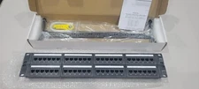 48 Port Cat6 Rj45 Patch Panel For Rack Or Wall Mount Cable Management