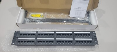 #ad 48 Port Cat6 Rj45 Patch Panel For Rack Or Wall Mount Cable Management $24.50