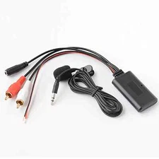 1.5 meters Car 2RCA Bluetooth Wireless Connection Adapter AUX Music+MIC Phone