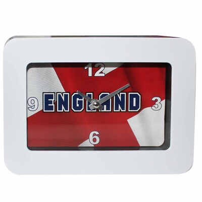 New England Flagge Tischuhr, batteriebetrieben England Uhr kompakte Tischuhr