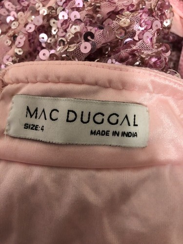 Mac Duggal Embellished Plunge Neck Trumpet Gown In Pink Size 4 NWOT - Picture 8 of 8
