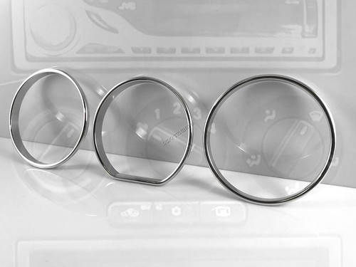 For Opel Zafira 99-05 Polished Aluminum Heater A/C Control Surrounds Rings x3 - Picture 2 of 8