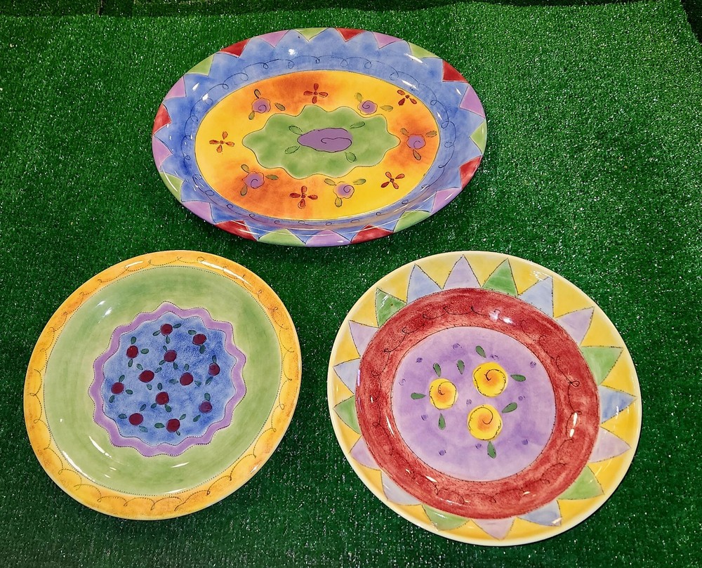 Sango “The Sweet Shoppe”  3 Pieces – Oval Platter+13” Pasta Bowl+13