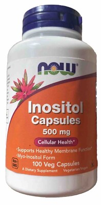 NOW Foods Inositol Capsules 500 Mg 100 Veg Capsules