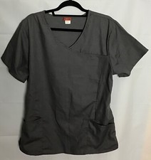 DENICE LADIES NURSING WORK GRAY SCRUBS TOP SIZE XL